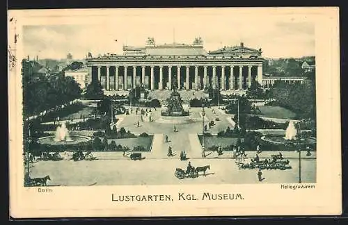 AK Berlin, Königliches Museum im Lustgarten mit Denkmal