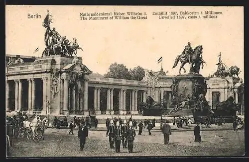 AK Berlin, Nationaldenkmal Kaiser Wilhelm I., Enthüllt 1897