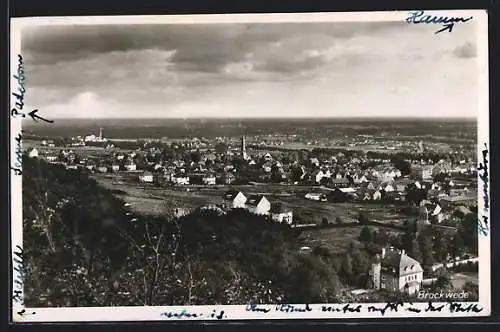 AK Brackwede, Stadtansicht aus der Vogelschau