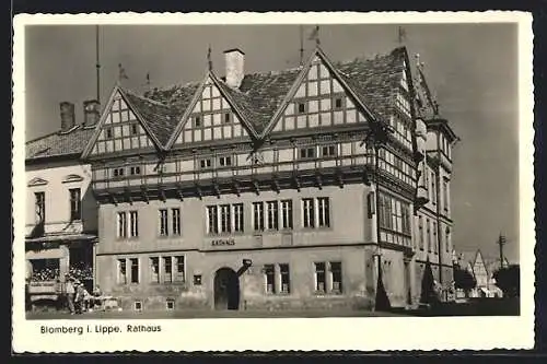 AK Blomberg i. Lippe, Blick auf das Rathaus