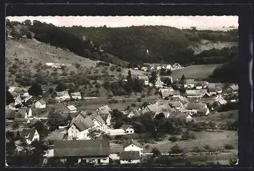 AK Hundersingen im Lautertal, Blick über die Dächer