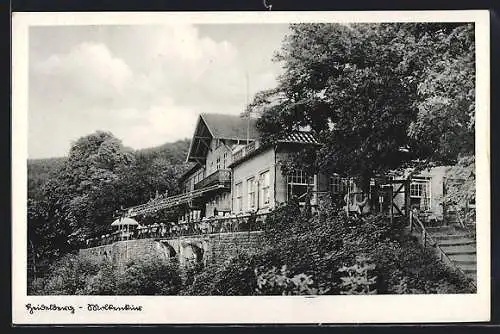 AK Heidelberg / Neckar, Molkenkurhaus mit Terrasse