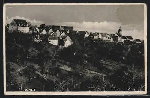 AK Rosenfeld / Württ., Ortspanorama mit Hang