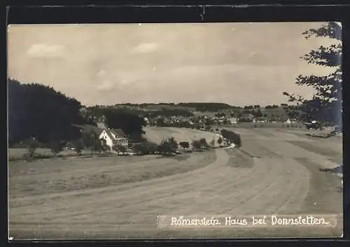 AK Donnstetten, Römerstein Haus mit Ortsansicht