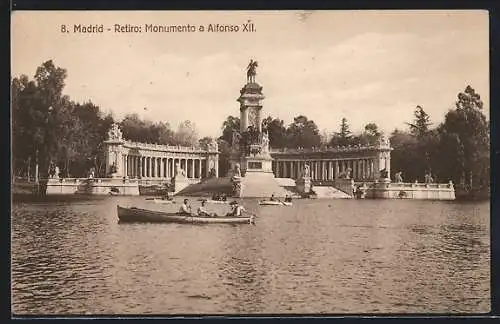 AK Madrid, Retiro, Monumento a Alfonso XII