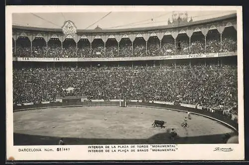 AK Barcelona, Interior de la Plaza de Toros Monumental