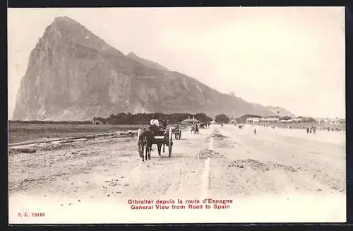 AK Gibraltar, General View from Road to Spain