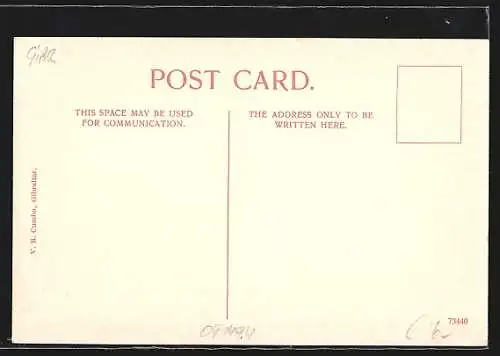 AK Gibraltar, looking at Rosia Bay, ships at the pier