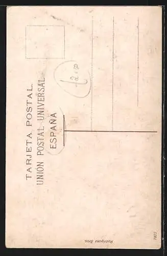 AK Las Palmas, Catedral con unas personas