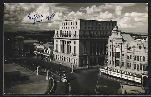 AK Pretoria, Stadtplatz aus der Vogelschau