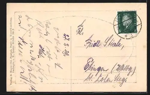 AK Esslingen a. Neckar, Ortsansicht mit der Kirche