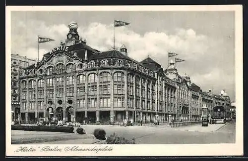 AK Berlin, Alexanderplatz, Kaufhaus Hertie