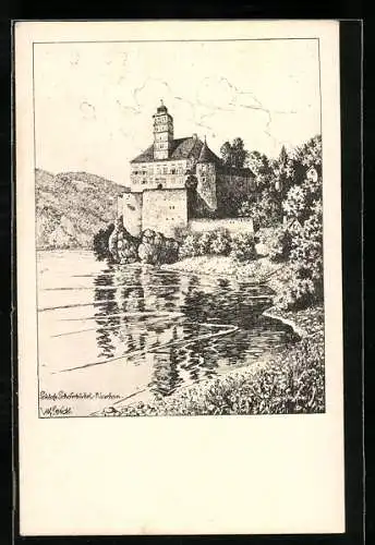 Künstler-AK Ulf Seidl: Schloss Schönbühel