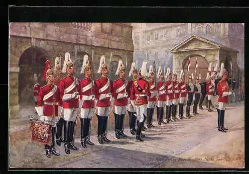 Künstler-AK Harry Payne: London, Military, 1st Life Guards