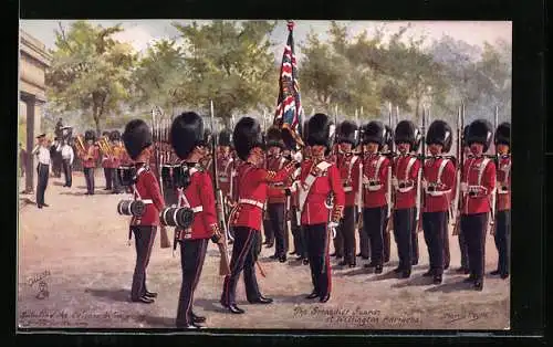 Künstler-AK Harry Payne: The Military in London, Grenadier Guarde