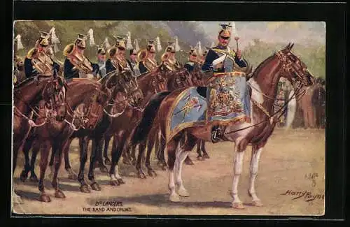 Künstler-AK Harry Payne: 21st Lancers, Band and Drums