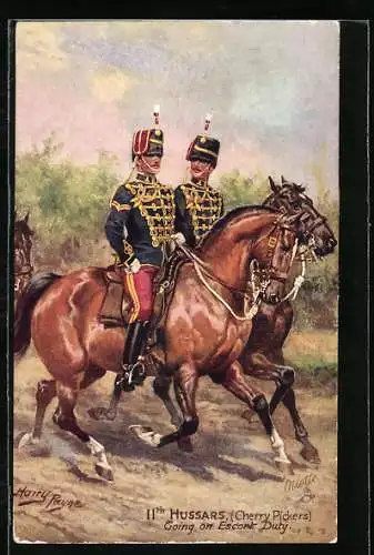 Künstler-AK Harry Payne: 11th Prince Albert`s Own Hussars