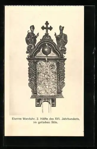 AK Wien, Uhren-Museum, Eiserne Wanduhr im gotischen Stile