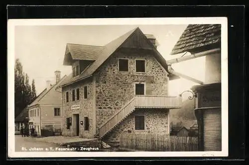 AK St. Johann a. T., Feuerwehr-Zeughaus, Strassenansicht