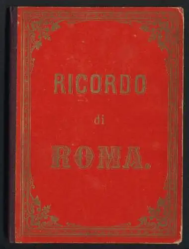 Leporello-Album 24 Lithographie-Ansichten Roma, S. Pietro, Piramide di Cajo Cestio, Fontana di Trevi, Piazza Colonna