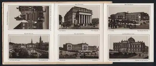 Leporello-Album 24 Lithographie-Ansichten Strassburg i. E., Bahnhof, Landesausschuss-Gebäude, Frauenhaus, Kleber-Platz