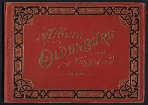 Leporello-Album 29 Lithographie-Ansichten Oldenburg, Lange Strasse, Gymnasium, Kasernen, Oberrealschule, Zwischenahn