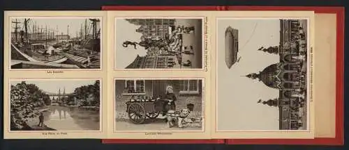 Leporello-Album 27 Lithographie-Ansichten Anvers /Antwerpen, Exposition Universelle 1894, Zeppelin, Palais, Bourse