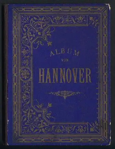 Leporello-Album 25 Lithographie-Ansichten Hannover, Synagoge, Schiffgraben, Lyceum, Tivoli-Garten, Bahnhof, Post