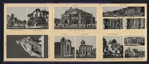 Leporello-Album 36 Lithographie-Ansichten Frankfurt / Main, Synagogen, Bundesschiessen 1887, Juden-Gasse, Panorama