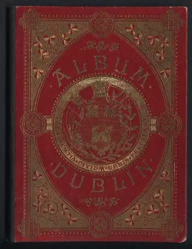 Leporello-Album 38 Lithographie-Ansichten Dublin, Kingstown, Viceregal Lodge, College of Surgeons, Bank, Gresham Hotel