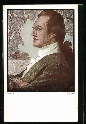 AK Portrait Wolfgang von Goethe