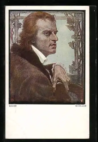 AK Friedrich Schiller, nachdenklich