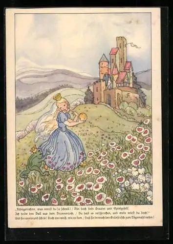 AK Aus dem Märchen Der Froschkönig