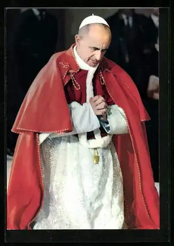 AK Papst Paul VI. im Gebet