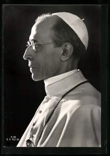 AK Papst Pius XII. im Profil