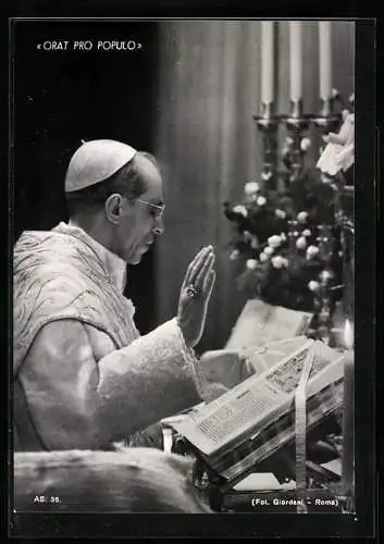 AK Papst Pius XII., Orat pro Populo