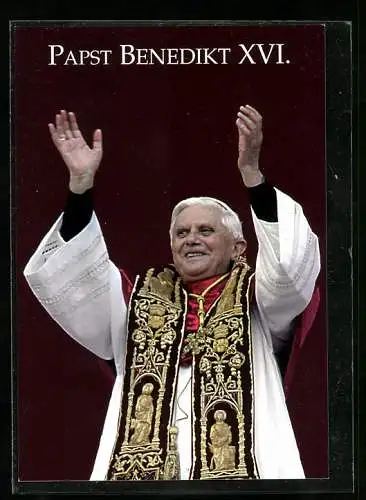 AK Papst Benedikt XVI. hebt seine Hände