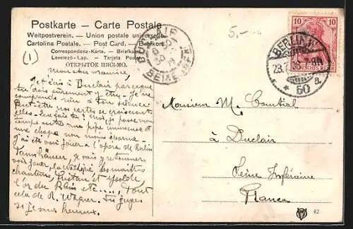 AK Berlin, Unter den Linden, Kranzler-Ecke mit Café Bauer