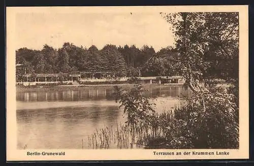 AK Berlin-Grunewald, Terrassen an der Krummen Lanke