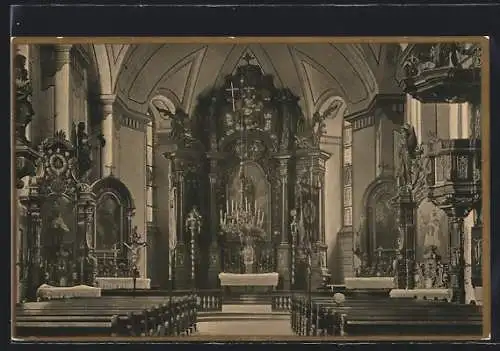 AK Scheinfeld im Steigerwald, Inneres der Klosterkirche Schwarzenberg