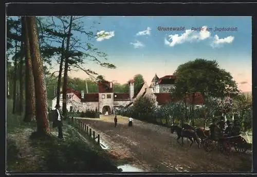 AK Grunewald, Partie am Jagdschloss