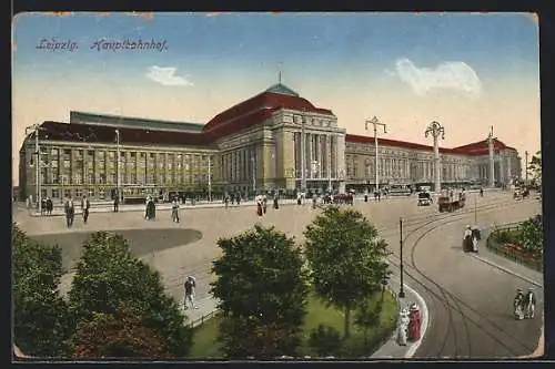 AK Leipzig, Platzpartie vor dem Hauptbahnhof