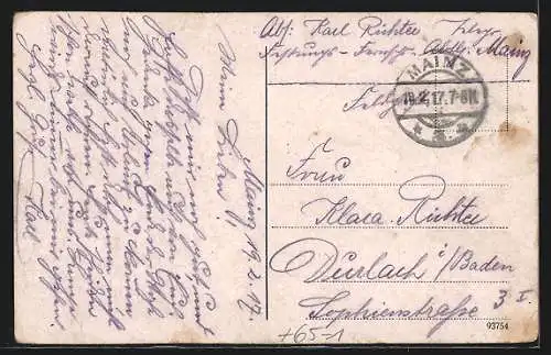 AK Mainz, Strassenbahn am Bahnhof