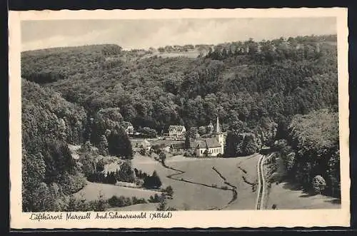 AK Marxzell /bad. Schwarzwald, Ortsansicht aus der Vogelschau