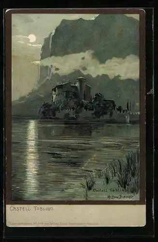 Künstler-AK Zeno Diemer: Castell Toblino