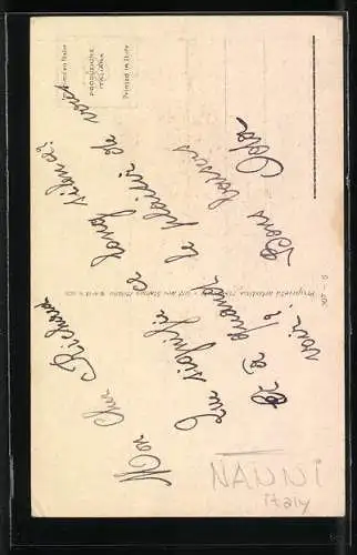 Künstler-AK Nanni: Reiterin mit Pferd