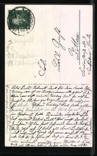 Künstler-AK Paul Lothar Müller: Vogelsymphonie, Zwerg als Dirigent eines Vogelorchesters