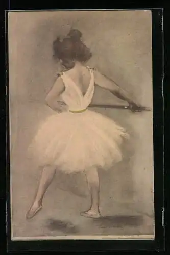 Künstler-AK Henri Boutet: Ballerina an der Balletstange