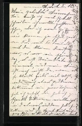 Künstler-AK Carl Diehl: Es rennt und drängt die ganze Welt, Denn die Uhr ist vorgestellt, 1916