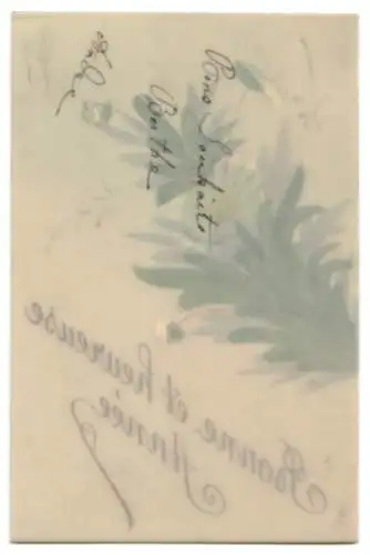 Zelluloid-AK Blühende Blumen mit Blättern